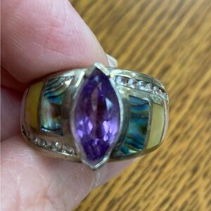 Purple Gemstone Silver Ring
